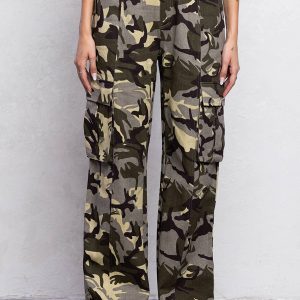 No Vacancy - Military camo loose fit cargo pants