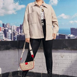 Flarix - Plus dual pocket drop shoulder overcoat