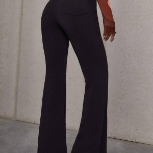 Flarix - High waist slant pocket flare leg pants