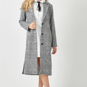 Mystree - 60260 Plaid Long Coat