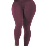 Solid color high waist body shaper toning faja yoga leggings