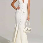 Sheer Trend - Bodycon Mermaid Notch Collar Dress