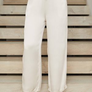 MILIO MILANO - SILKY RAYON WIDE LEG PANTS(5771-BEIGE)