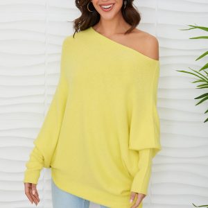 MILIO MILANO - ASYMMETRICAL SWEATER (37709/330105-BRIGHTYELLOW)