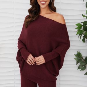 MILIO MILANO - ASYMMETRICAL SWEATER (37709/330105-WINE)