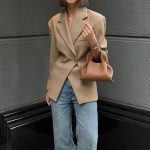 Sheer Trend - Slim Solid Color Suit Jacket