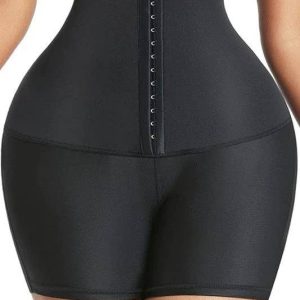 Solid color waist control body shaper shorts