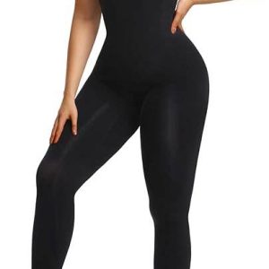 SHAPERX Seamless Full Body Bodysuit Open-Chest Design