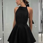 Sexy Halter Black High-Waisted Dress for Stunning Elegance