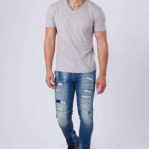Men's Stretchable Ripped Denim Jeans 4JE20