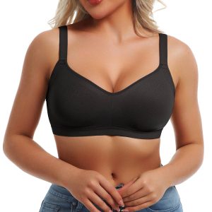 SHAPERX Women's Wireless Bra Lightly Lined Full-Coverage