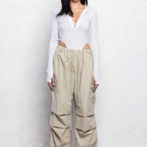 No Vacancy - Low waist cargo parachute pants
