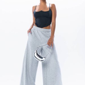 No Vacancy - French Terry casual wide legs sweatpants
